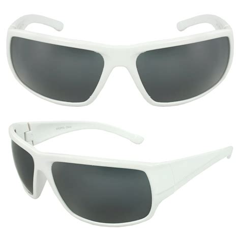 white frame polarized sunglasses.